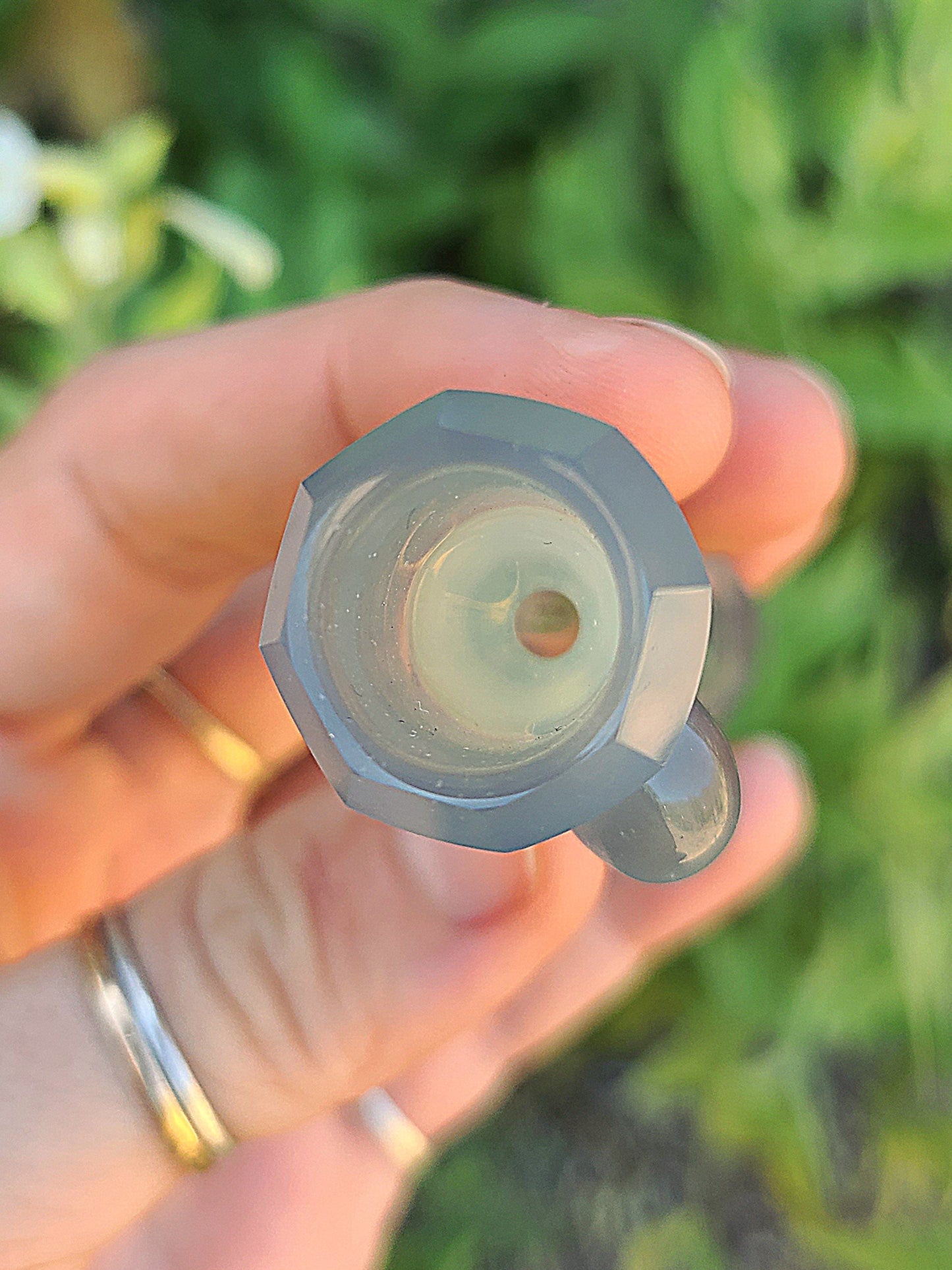 Diamond Faceted UV Chillum - Cooper Glass - Functionals
